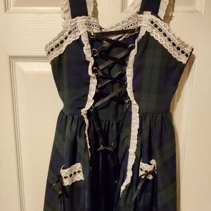 Hell Bunny plaid mini dress